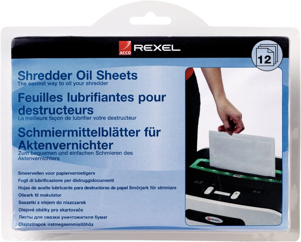 Rexel Schmiermittel-Blätter für Aktenvernichter, 20 Blatt (EAN: 5028252248037)