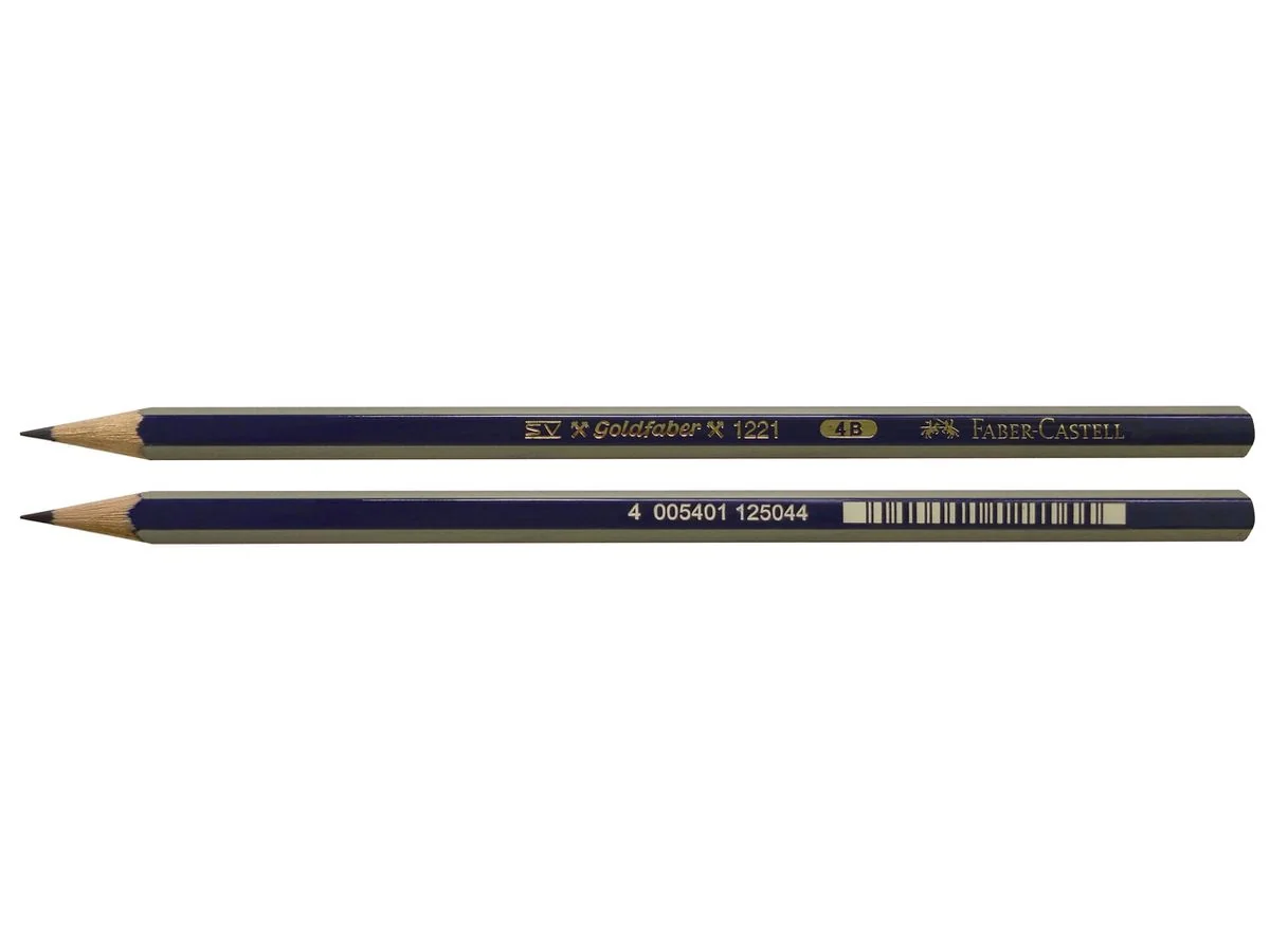 FABER-CASTELL Bleistift GOLDFABER, sechseckig, Härtegrad: 4B, blau/gold (EAN: 4005401125044)