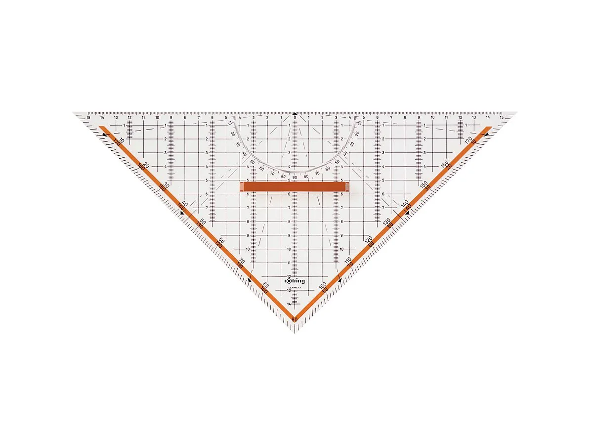 rotring Geometriedreieck Centro, mit abnehmbarem Griff (EAN: 3501170699270)