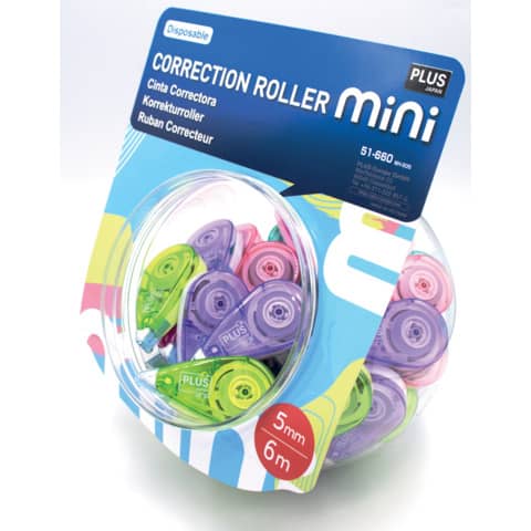 PLUS JAPAN Korrekturroller Mini Pastel Candy Jar, 5 mm x 6 m (EAN: 4977564708856)