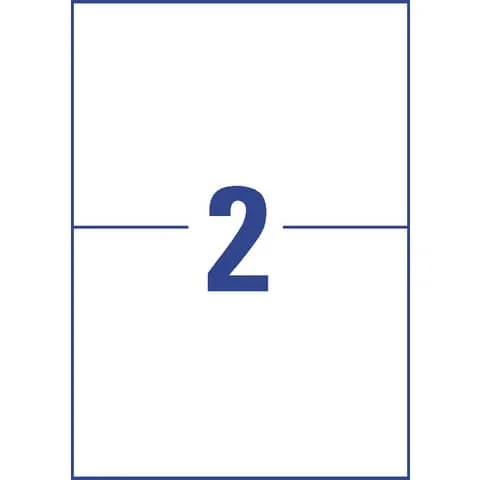 AVERY Zweckform Universal-Etiketten, 210 x 148 mm, weiß (EAN: 4004182433386)