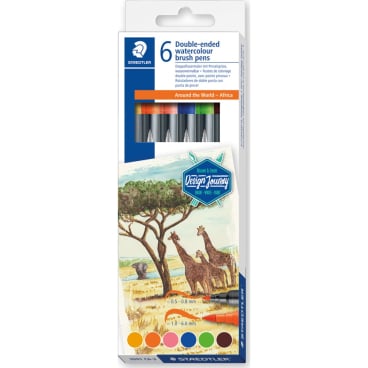 STAEDTLER Doppel-Fasermaler "Afrika", 6er Kartonetui (EAN: 4007817439159)