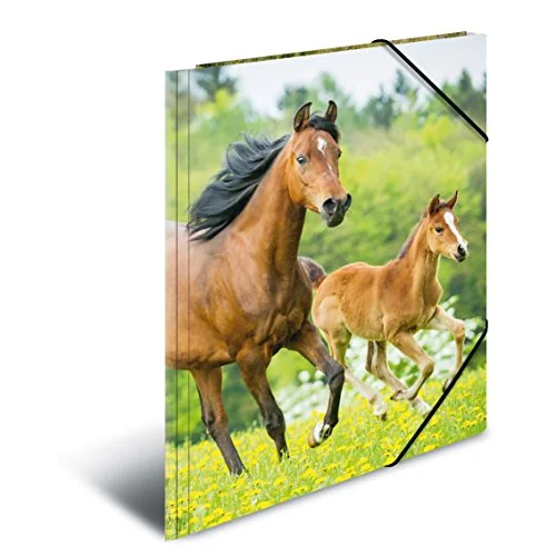 HERMA Eckspannermappe "Pferde", aus PP, DIN A3 (EAN: 4008705071451)