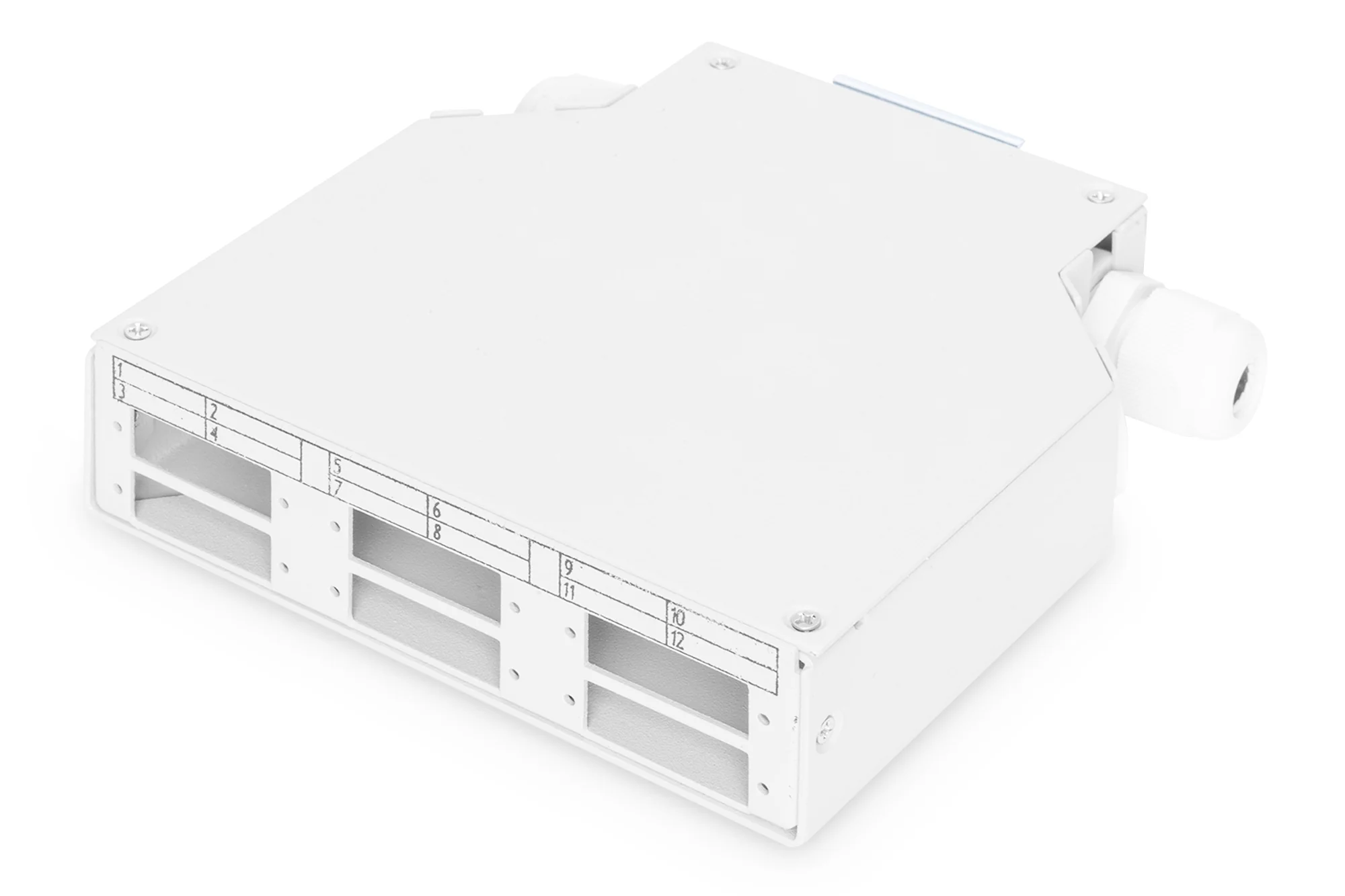 DIGITUS Hutschienenadapter für 6x SC/DX Kupplungen, grau (EAN: 4016032370680)