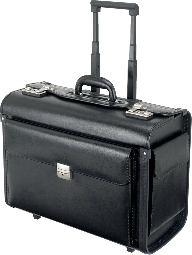 Alassio Pilotenkoffer SILVANA, Lederimitat, schwarz (EAN: 4021068923014)