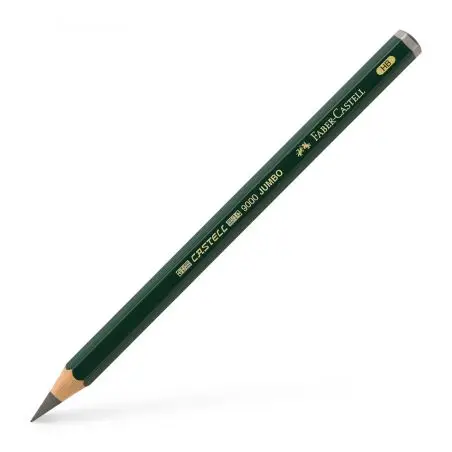 FABER-CASTELL Bleistift CASTELL 9000 Jumbo, Härtegrad: HB, grün (EAN: 4005401193005)