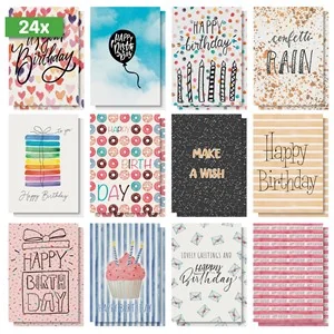 sigel Geburtstags-Postkarten-Set "Colourful Birthday Fun" (EAN: 4004360785047)