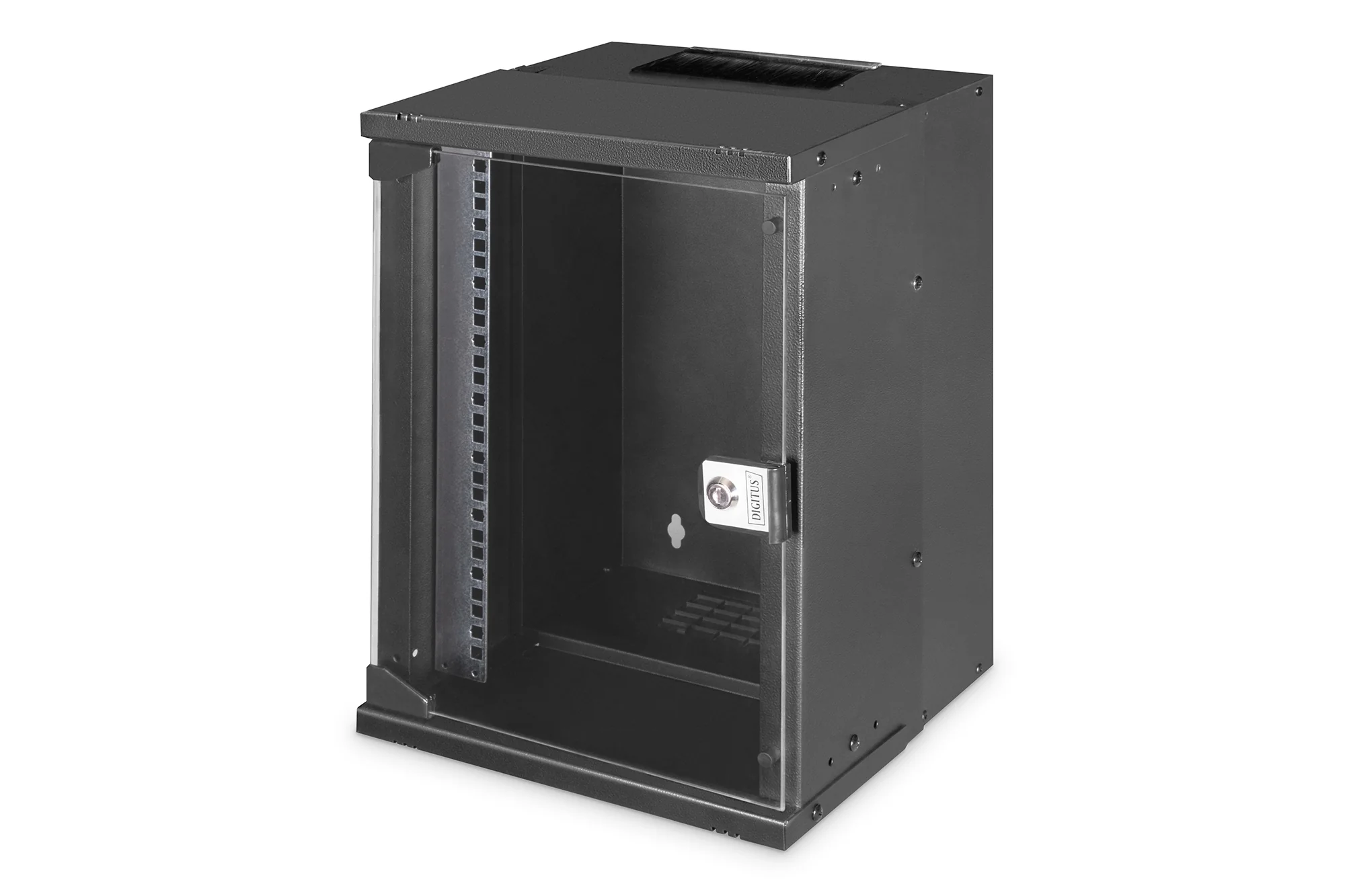 DIGITUS 10" Wandgehäuse SOHO PRO, (B)315 x (T)300 mm, 9HE, schwarz (EAN: 4016032493655)