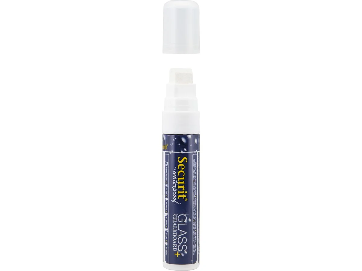 Securit Kreidemarker WATERPROOF LARGE, weiß (EAN: 8719075281277)