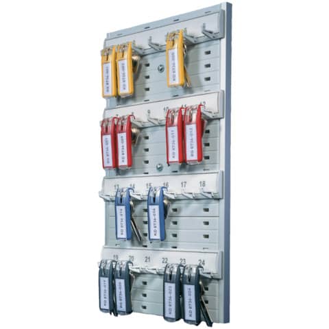 DURABLE Schlüsselbrett KEY BOARD 24, für 24 Schlüssel, grau (EAN: 4005546103785)