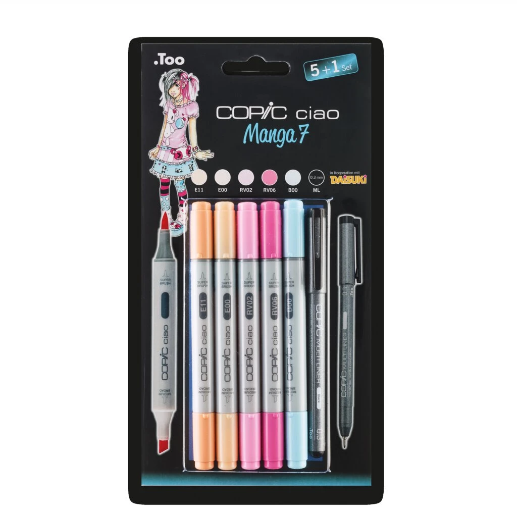 COPIC Marker ciao, 5+1 Set "Manga 7" (EAN: 4013695261508)