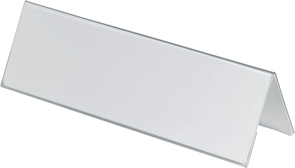 DURABLE Tisch-Namensschild, Dach-Form, aus Hartfolie, transparent (EAN: 4005546810539)