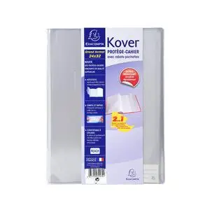 EXACOMPTA Heftschoner Kover, PVC, 240 x 320 mm, farblos, farblos transparent (EAN: 3037920324302)