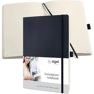 sigel Notizbuch Conceptum, DIN A4, punktkariert, schwarz (EAN: 4004360821295)