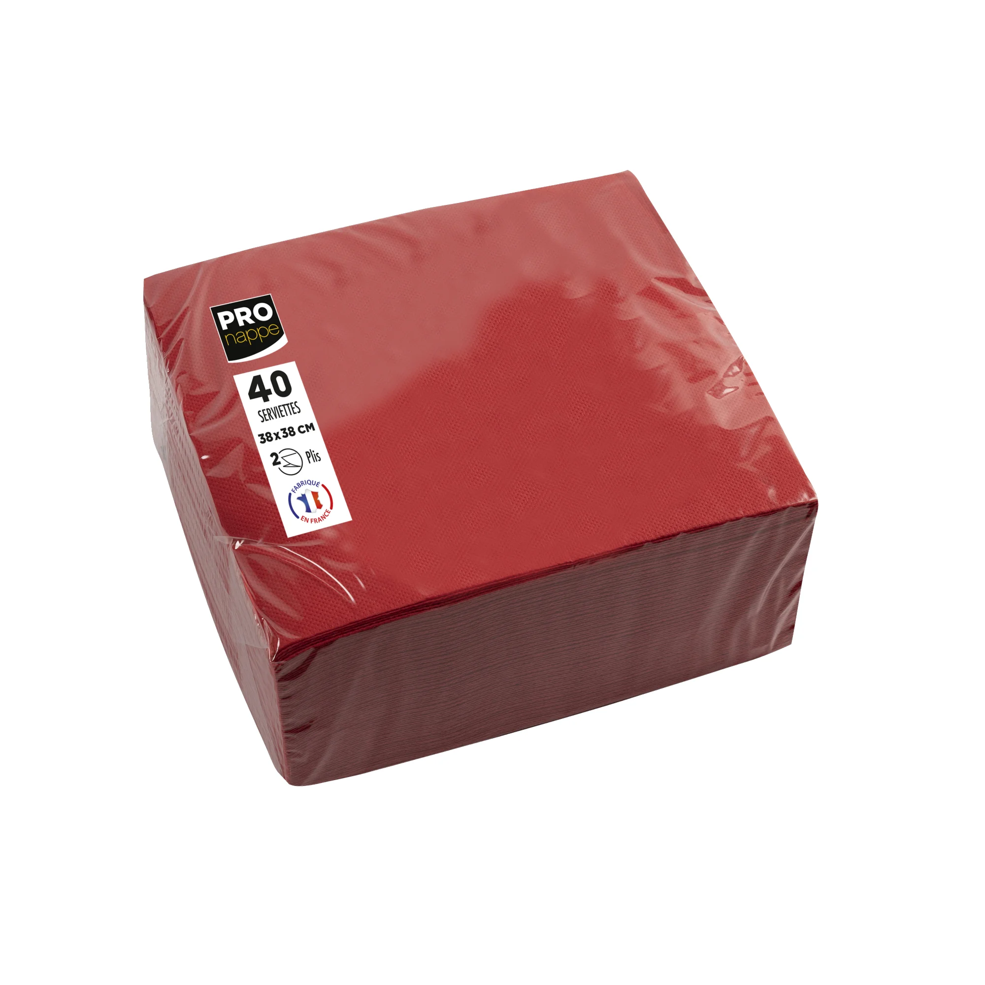 PROnappe Dinner-Servietten, 380 x 380 mm, rot (EAN: 3281516238096)