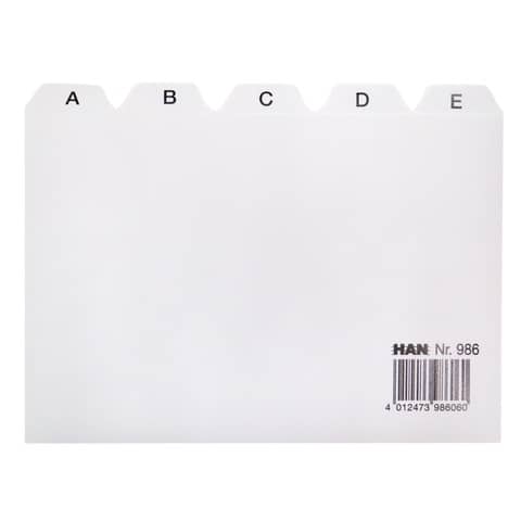 HAN Karteiregister A-Z, PP, A6 quer, grau, 25-teilig (EAN: 4012473986060)