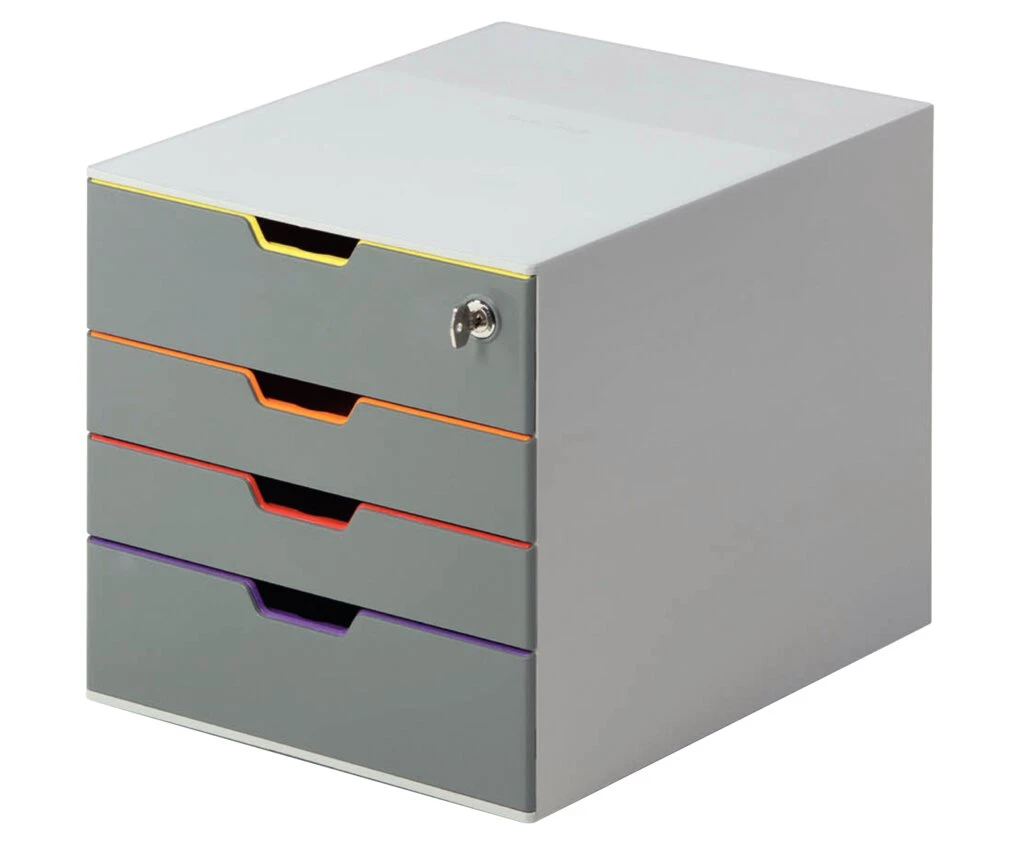 DURABLE Schubladenbox VARICOLOR 4 SAFE, mit 4 Schubladen (EAN: 4005546702414)