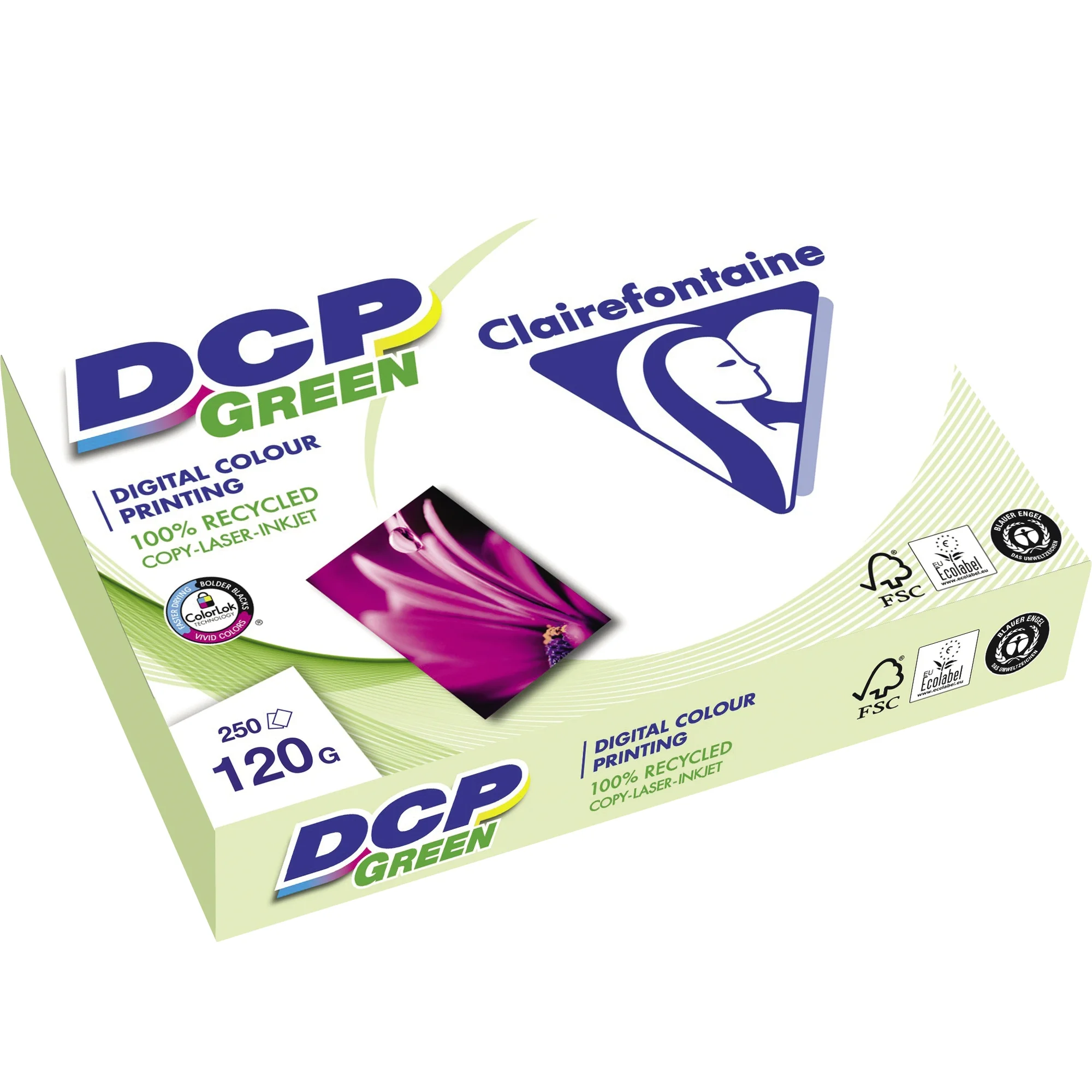 Clairefontaine Multifunktionspapier DCP GREEN, A4, 120 g/qm (EAN: 3288580500272)