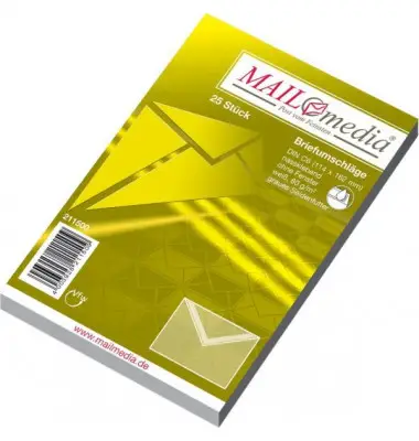 MAILmedia Briefumschlag Offset weiß mit Seidenfutter, C6 (EAN: 4003928211509)