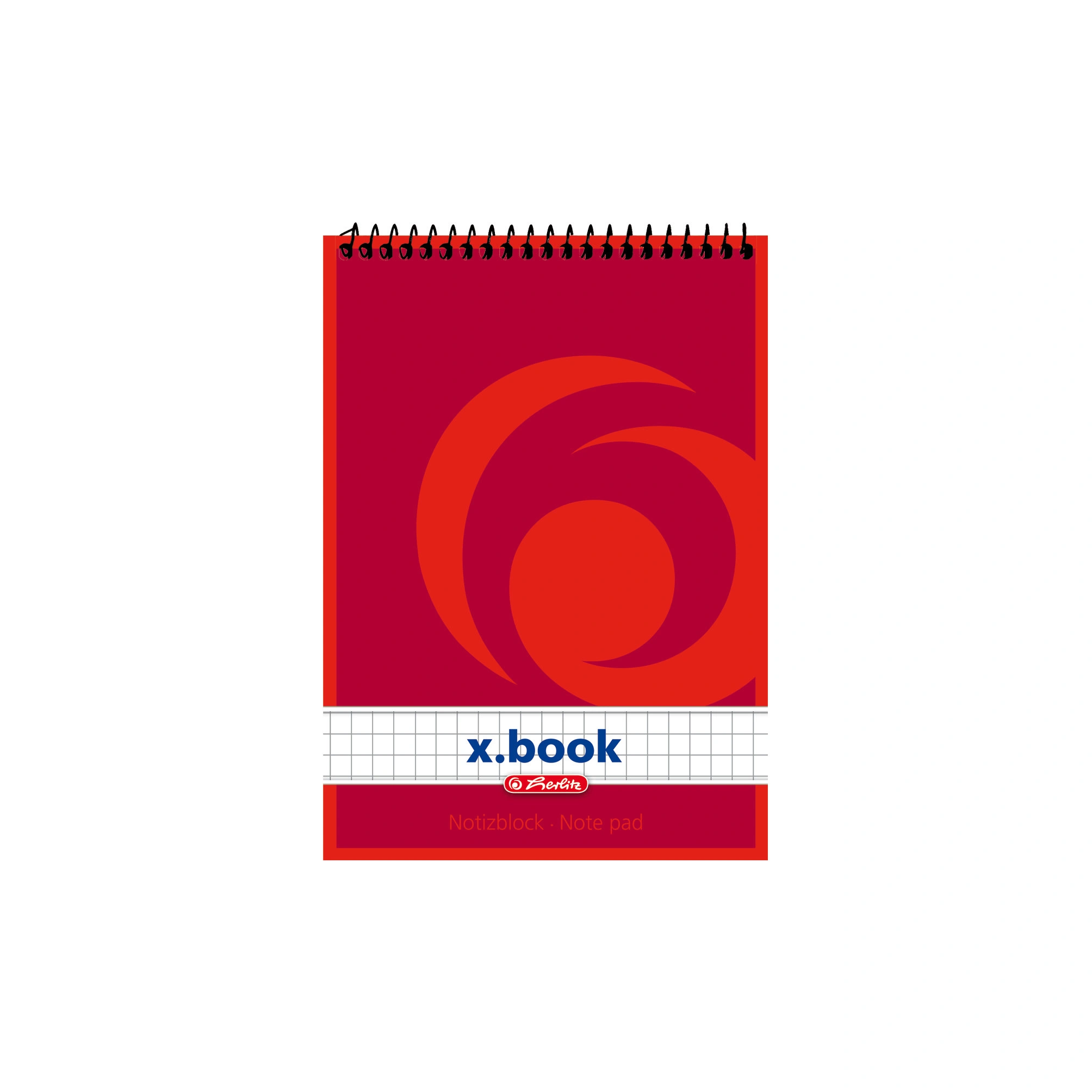 herlitz Spiralnotizblock x.book, DIN A6, 50 Blatt, kariert (EAN: 4008110110639)