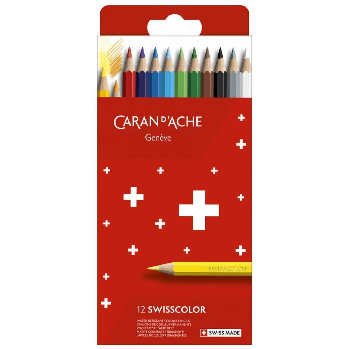 CARAN D'ACHE Buntstifte SWISSCOLOR, 12er Kartonetui (EAN: 7630002343305)