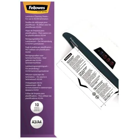 Fellowes Reinigungs- und Schutzkarton für Laminatoren,DIN A4 (EAN: 0043859522163)