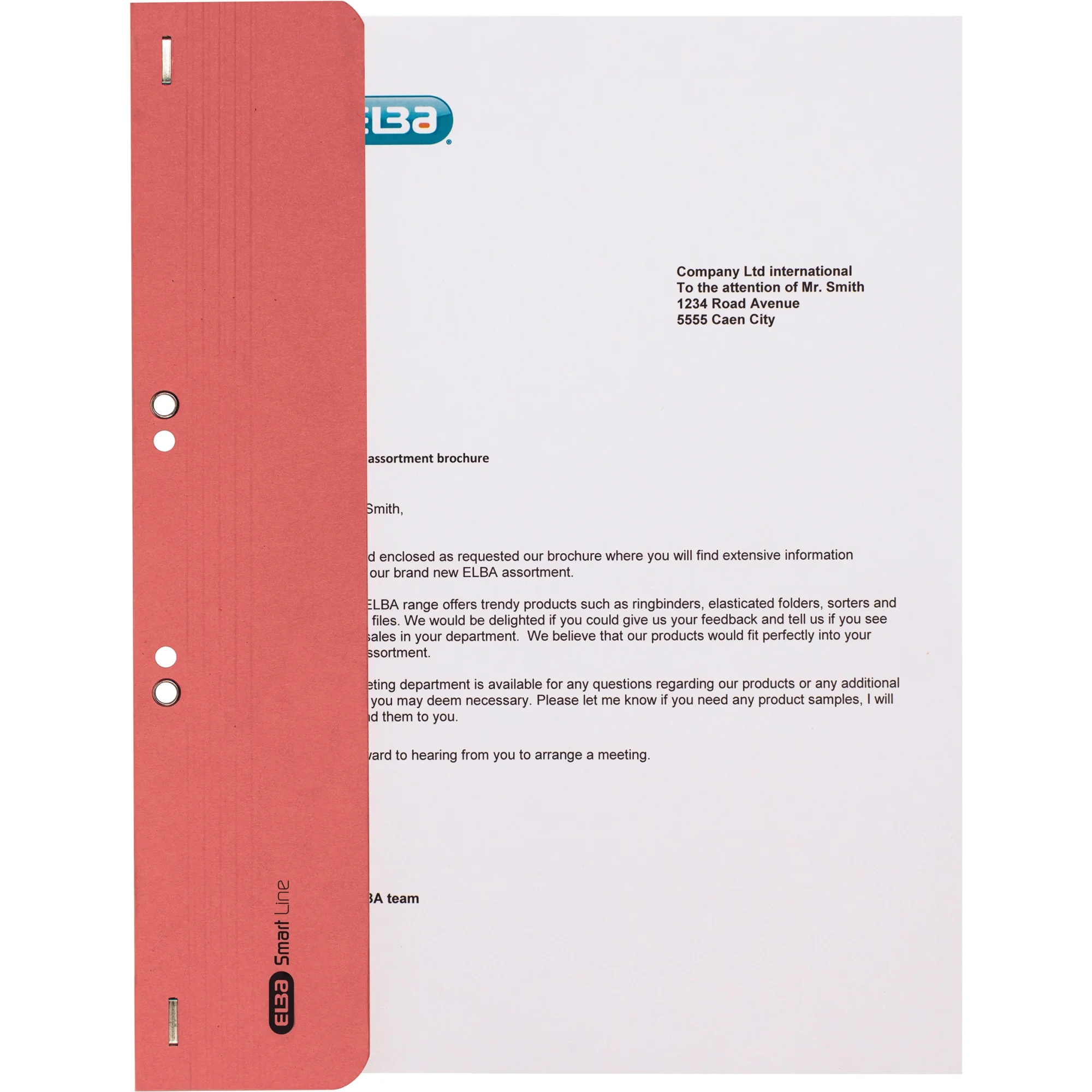 ELBA Ösenschmalhefter DIN A4 Manilakarton, 250 g/qm, rot (EAN: 4002030261037)