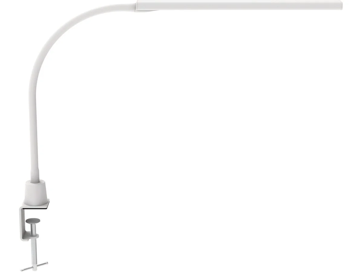 MAUL LED-Tischleuchte MAULpirro, weiß, dimmbar, mit Klemmfuß (EAN: 4002390091763)