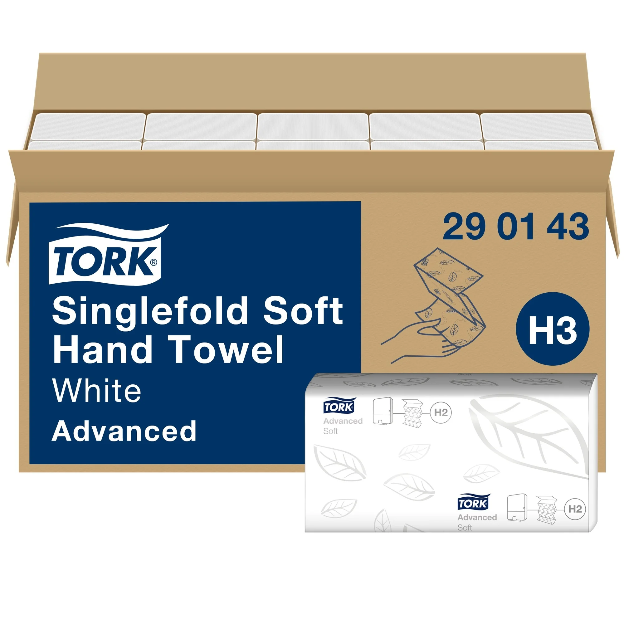 TORK Singlefold Handtuchpapier, 226 x 230 mm, weiß, Z-Falz (EAN: 7322540880731)