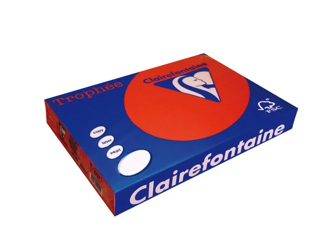 Clairefontaine Multifunktionspapier, DIN A3, korallenrot (EAN: 3329680100501)