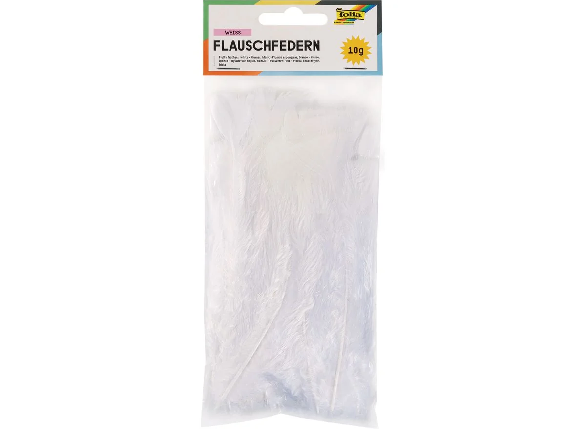 folia Flauschfedern, 10 g, weiß (EAN: 4001868096361)