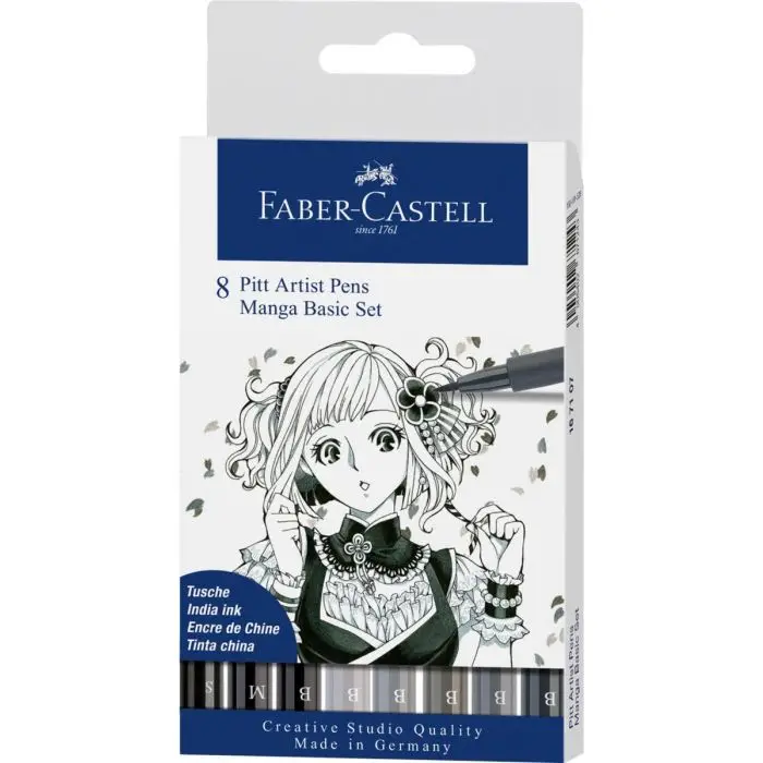 FABER-CASTELL Tuschestift PITT artist pen, Manga Basic Set (EAN: 4005401671077)