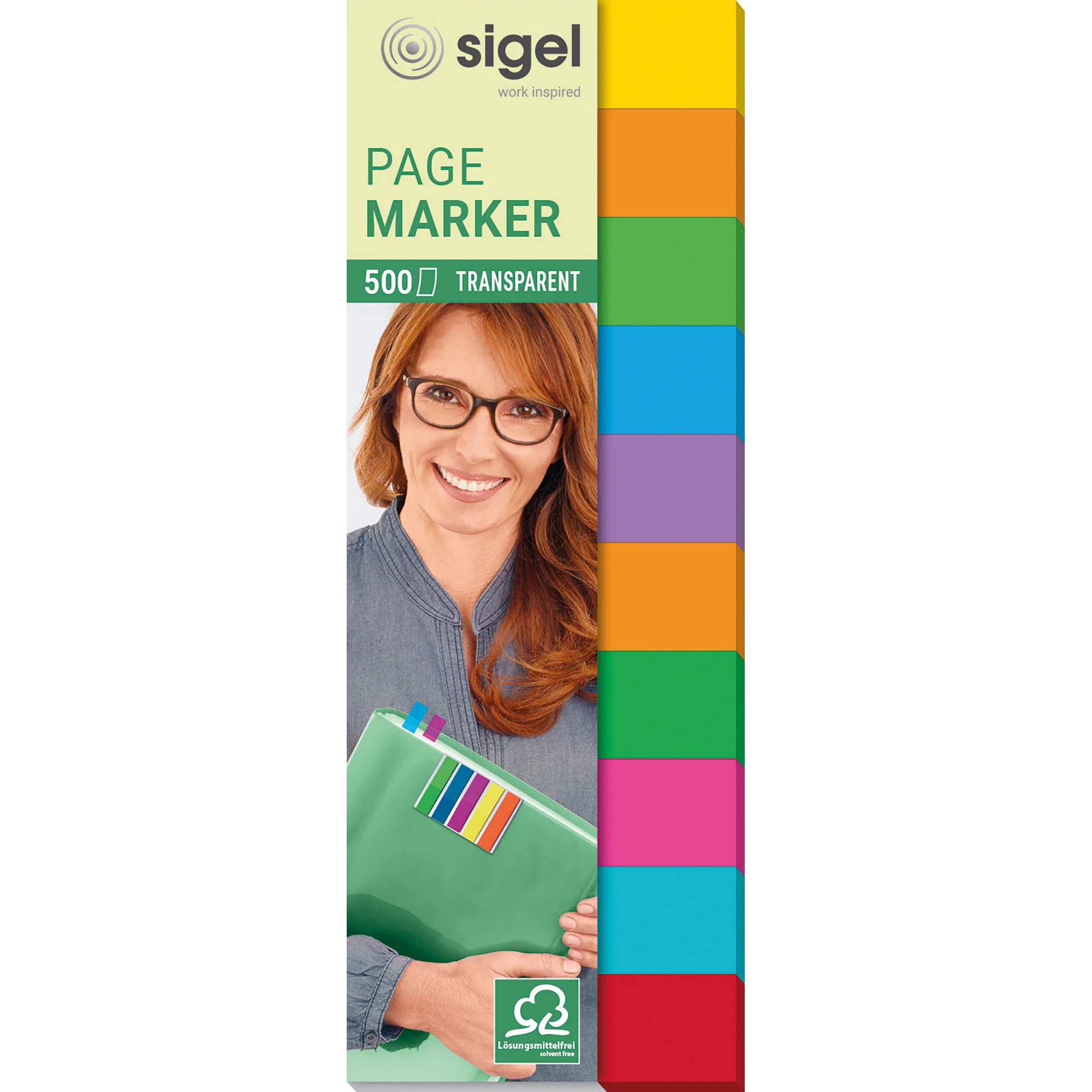 sigel Haftmarker Film Multicolor, 44 x 12,5 mm, 500 Blatt (EAN: 4004360833038)