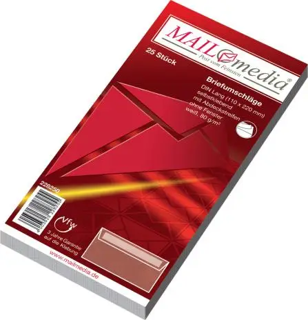 MAILmedia Briefumschlag Offset weiß, DIN Lang, ohne Fenster (EAN: 4003928228255)