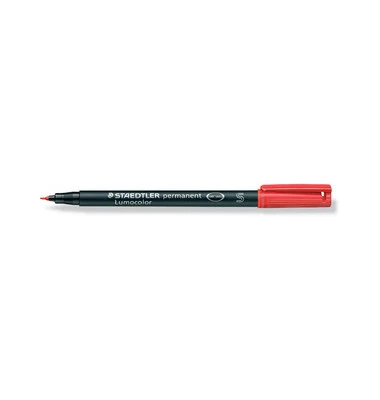 STAEDTLER Lumocolor Permanent-Marker 313S, rot (EAN: 4007817308646)