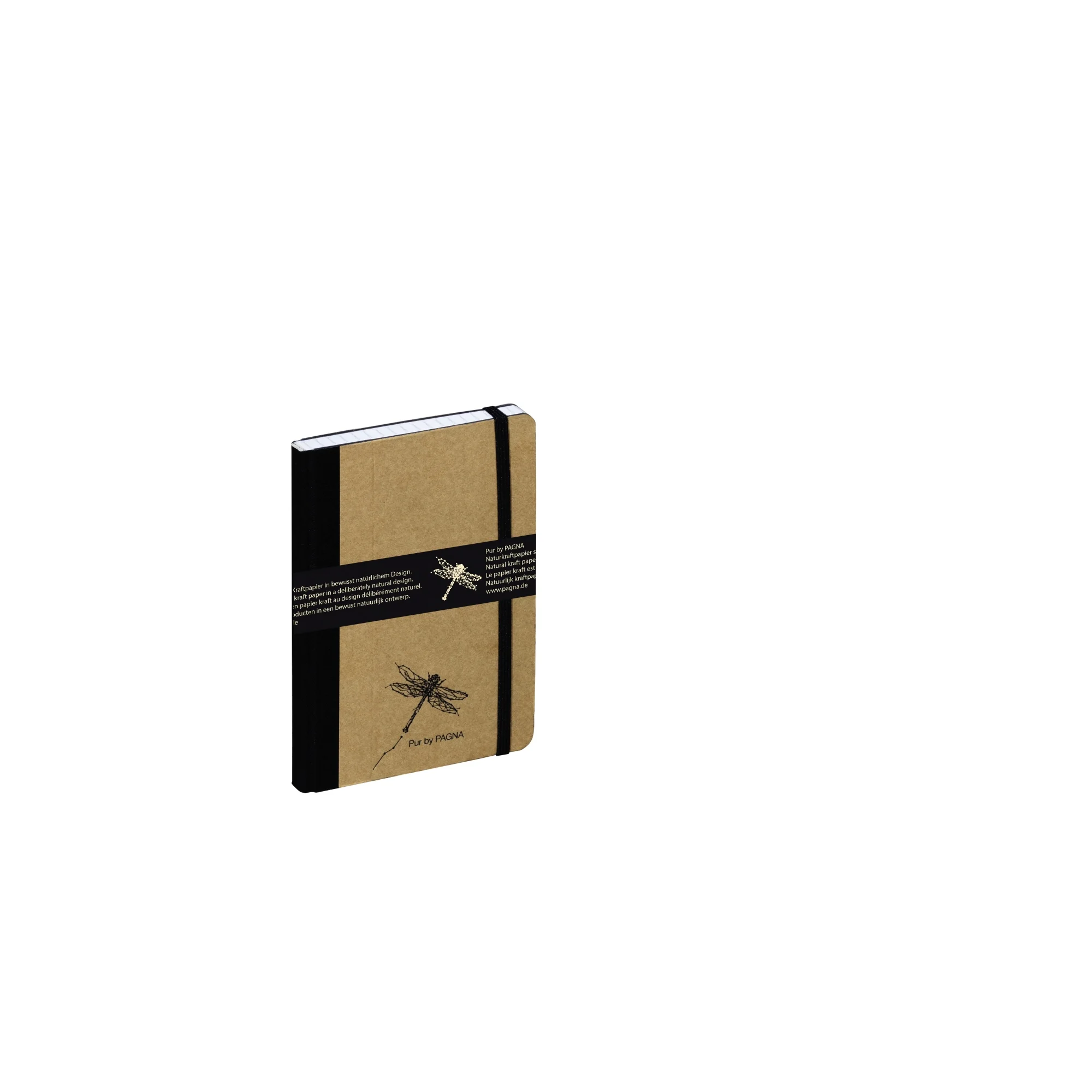 PAGNA Notizbuch "Pur", DIN A6, kariert, natur (EAN: 4009212056382)