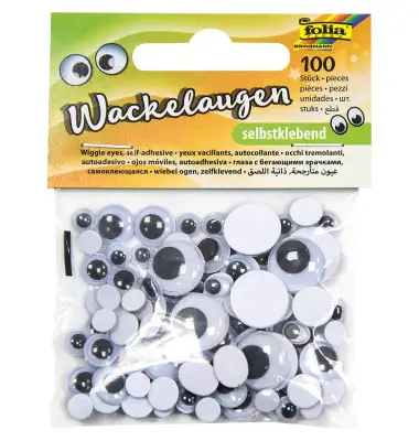 folia Wackelaugen-Mix, Größen sortiert, selbstklebend (EAN: 4001868078145)
