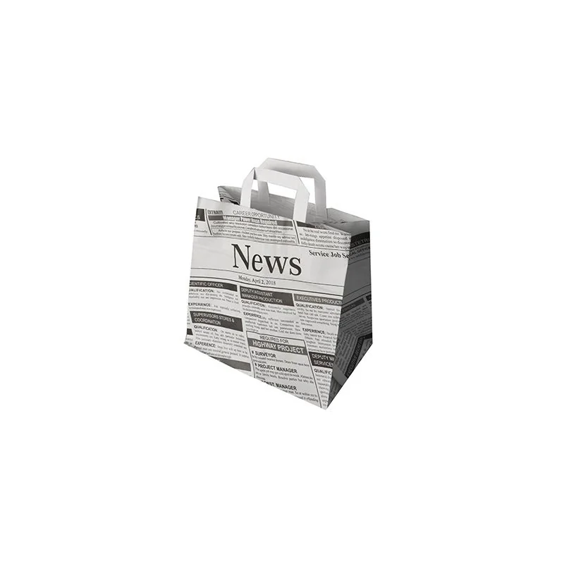 PAPSTAR Tragetasche "Newsprint", 260 x 170 x 250 mm (EAN: 4002911870556)