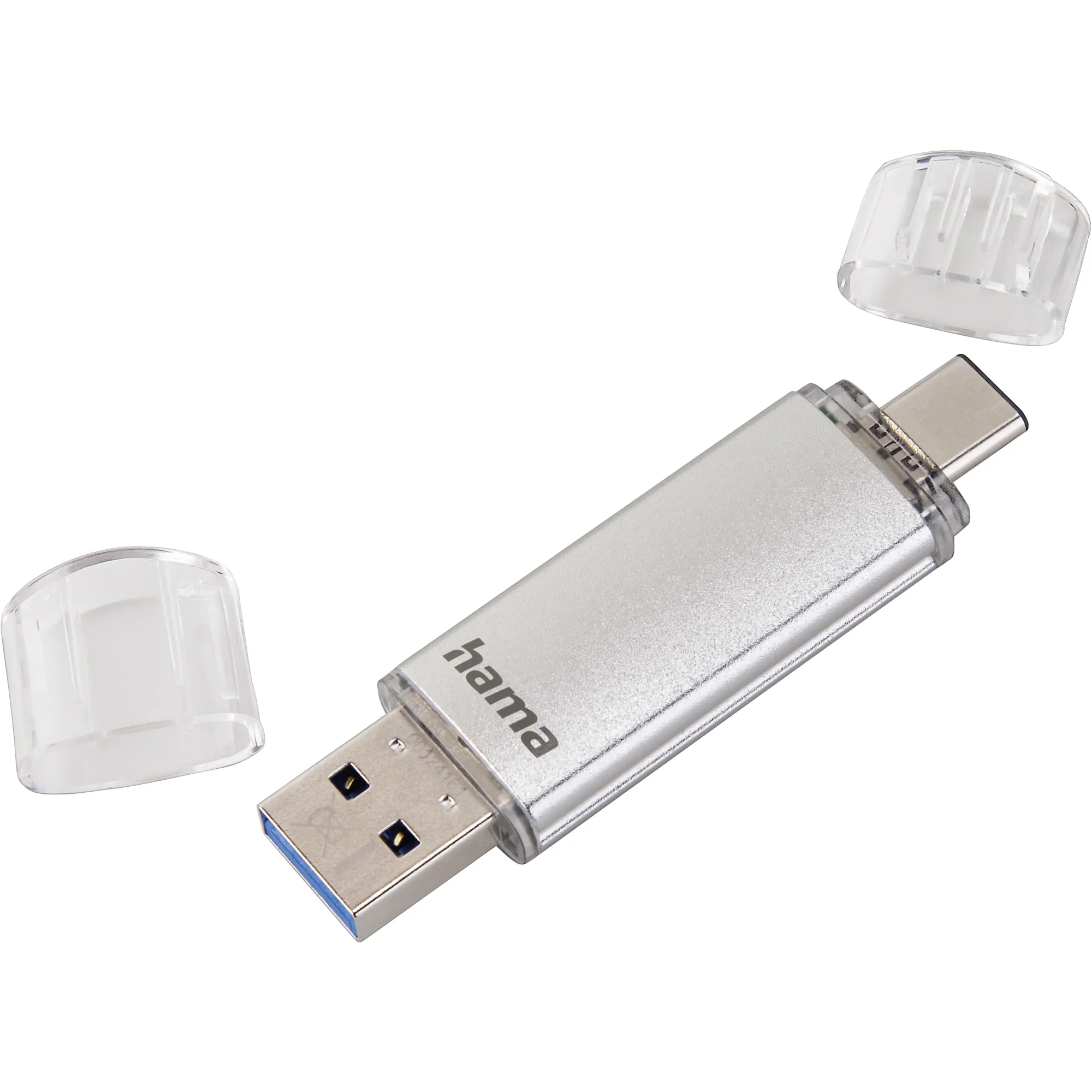 hama USB 3.0 / 3.1 Speicherstick "C-Laeta", 64 GB, silber (EAN: 4047443310606)