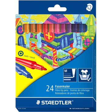 STAEDTLER Fasermaler Noris, 24er Kartonetui (EAN: 4007817015728)