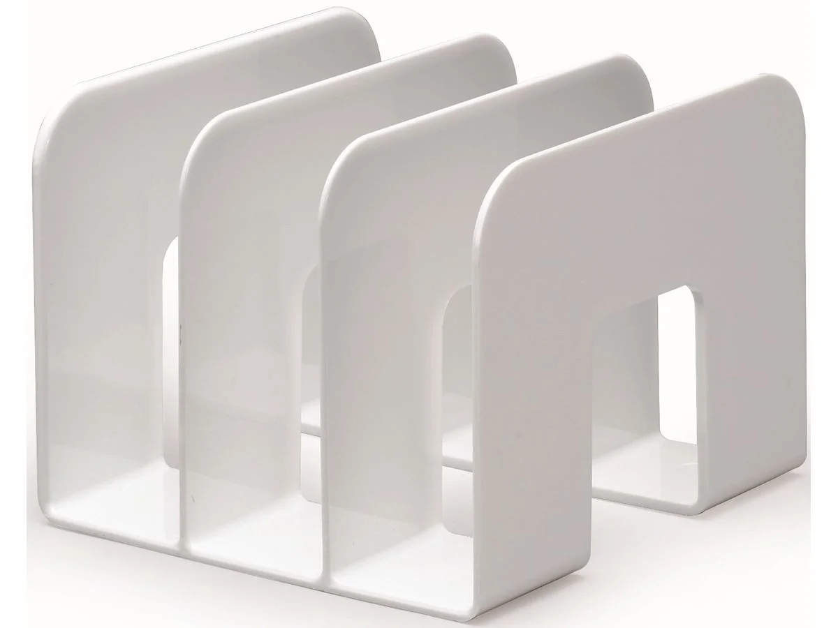 DURABLE Buchstütze TREND, Kunststoff, 3 Fächer, weiß (EAN: 7318081395018)