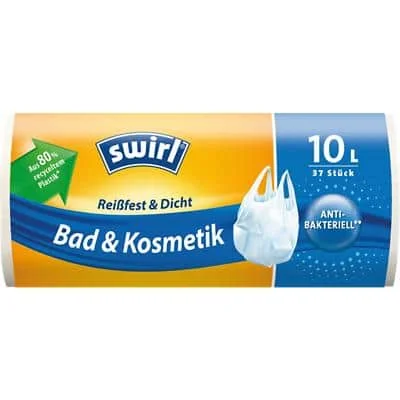 swirl Mülleimerbeutel, mit Tragegriff, transparent, 10 Liter (EAN: 4008871215680)