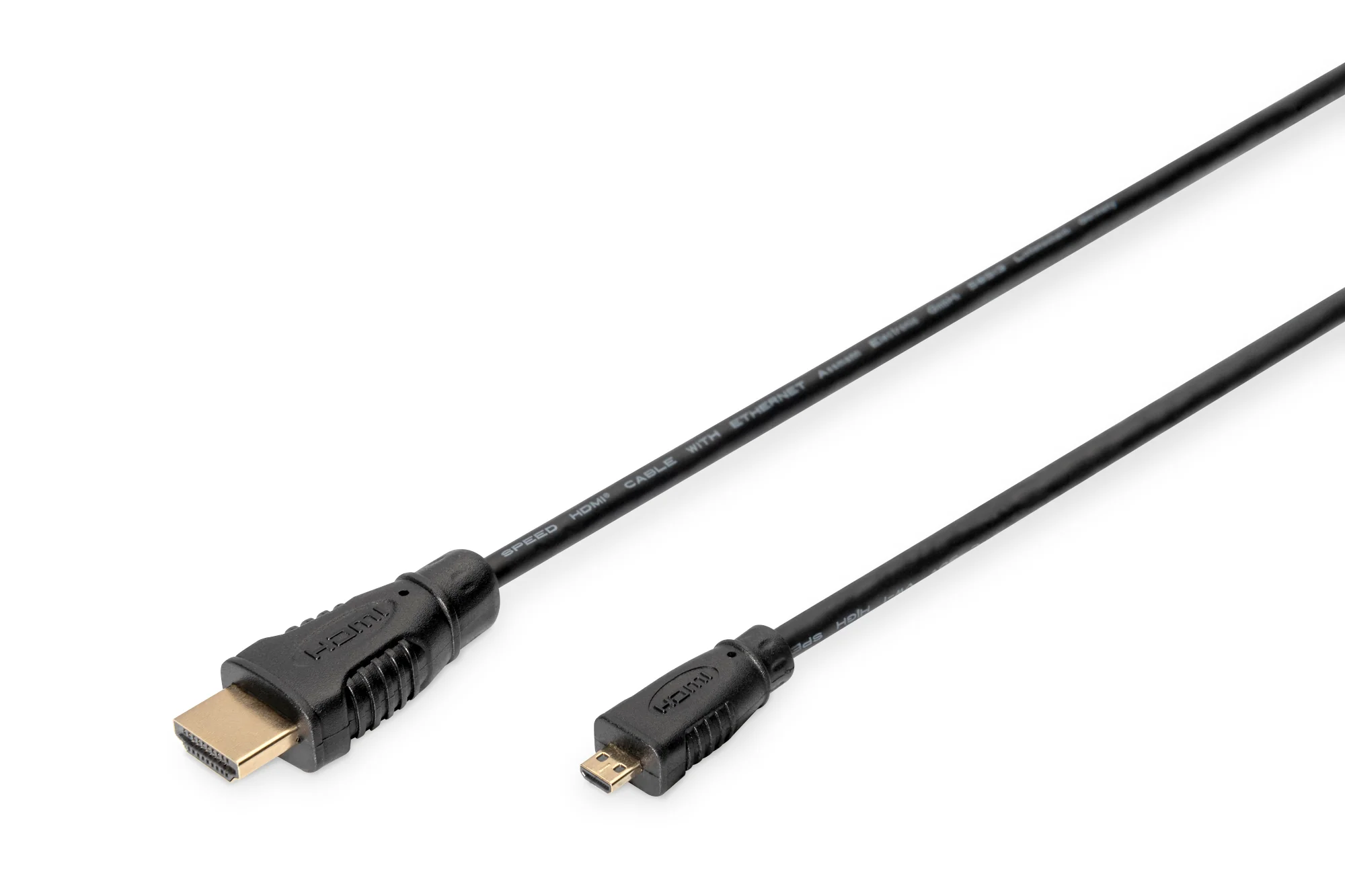 DIGITUS Anschlusskabel High Speed, HDMI-A - Micro HDMI-D, schwarz (EAN: 4016032323006)