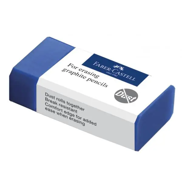 FABER-CASTELL Kunststoff-Radierer DUST-FREE, blau (EAN: 9556089005241)