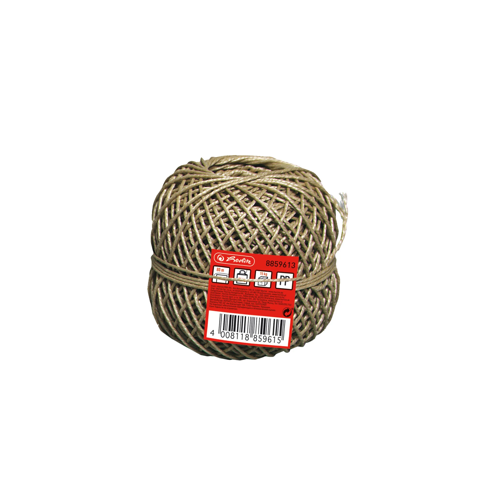 herlitz Verpackungs-Kordel, aus PP, braun, 80 m (EAN: 4008118859615)