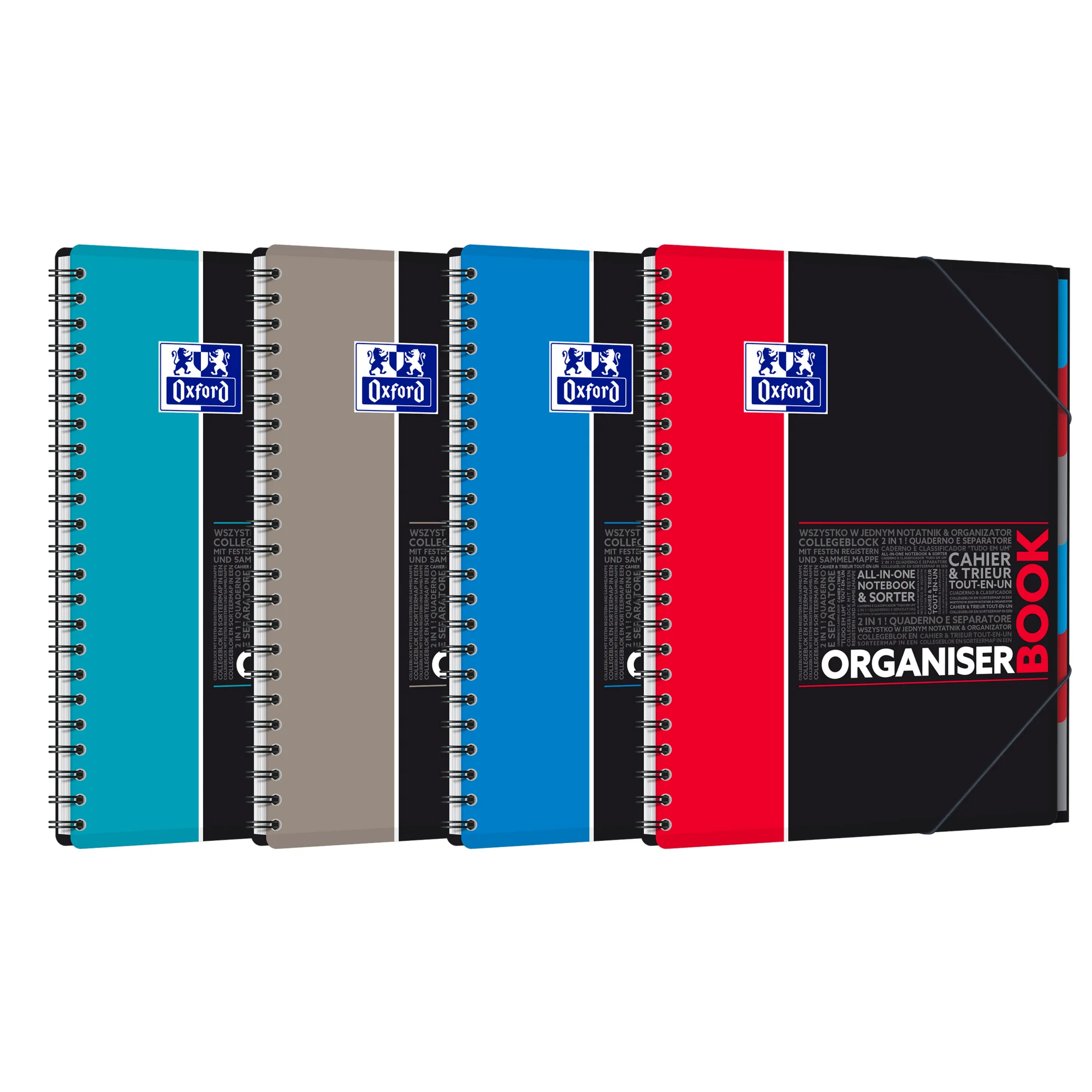 Oxford Studium Collegeblock "ORGANISERBOOK", A4+, kariert (EAN: 3020120056616)