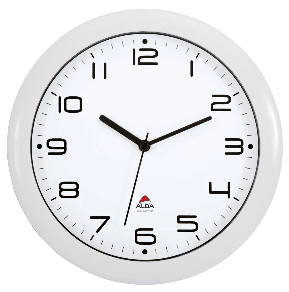 ALBA Wanduhr "HORNEW", Quarzwerk, weiß (EAN: 3129710013975)
