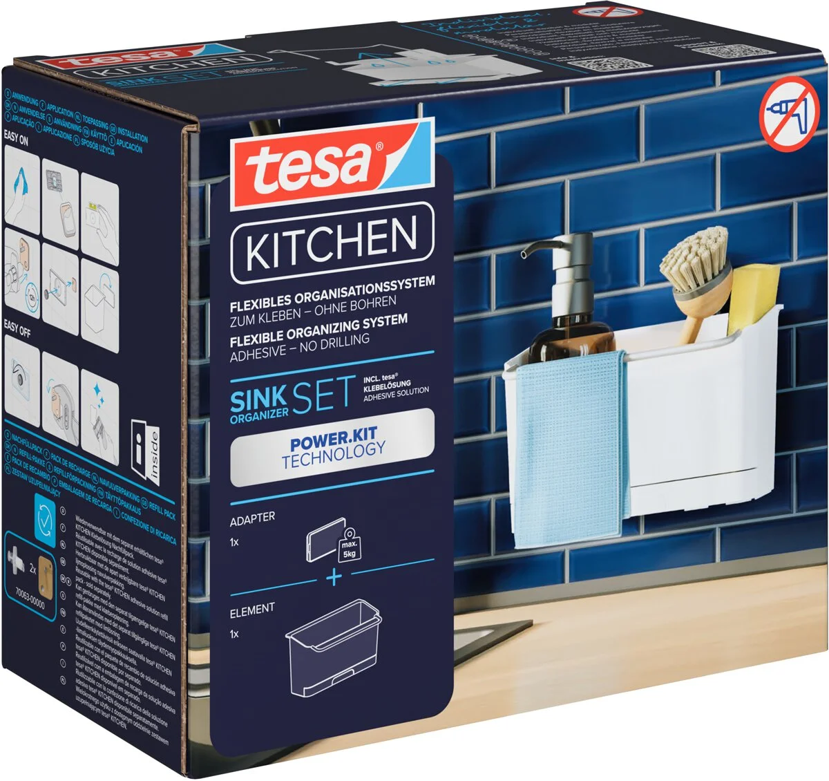 tesa KITCHEN Spülbecken Organizer, weiß (EAN: 4063565273841)