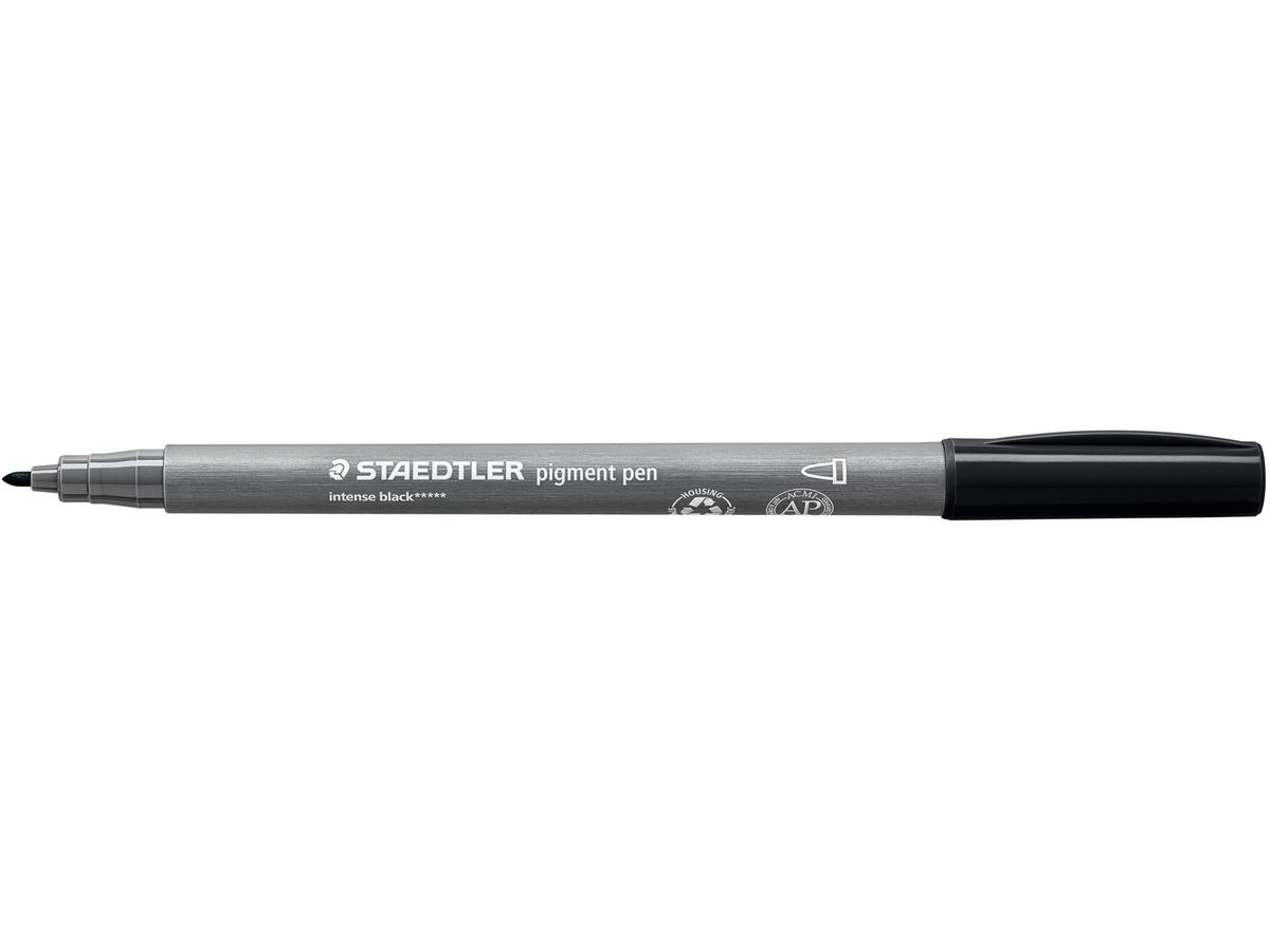 STAEDTLER Fasermaler pigment pen, schwarz, 2er Kartonetui (EAN: 4007817099414)