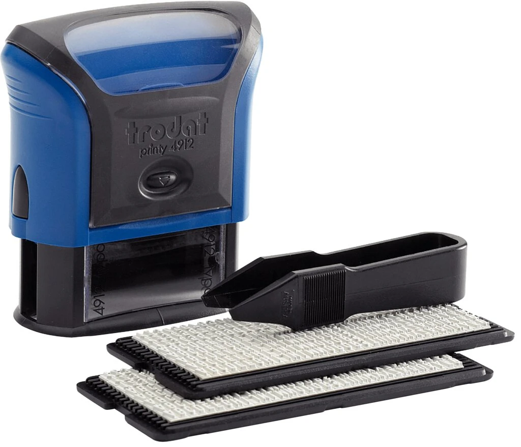 trodat Textstempelautomat Typo Printy Set 4912, 4 Zeilen (EAN: 9008056431459)